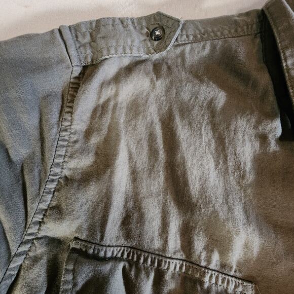 Mens Mutual Weave Short Sleeve Button Up Shirt Surplus Military Safari Green XL - Picture 13 of 13